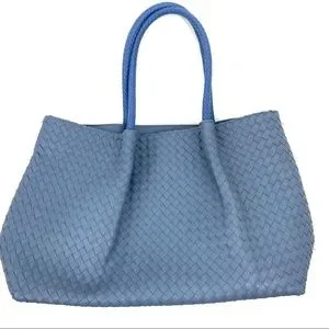 Lulu dharma Bags Lulu Dharma Blue Vegan Leather Napa Tote Handbag Poshmark